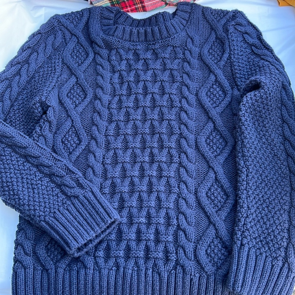Hanna Anderson Knit Navy Blue Sweater